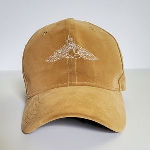 Tan Suede Hat with Egyptian Goddess Isis Logo